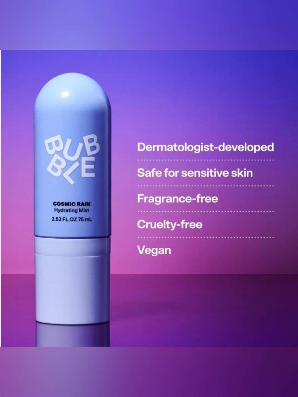 BUBBLE Cosmic Rain Hydrating Mist